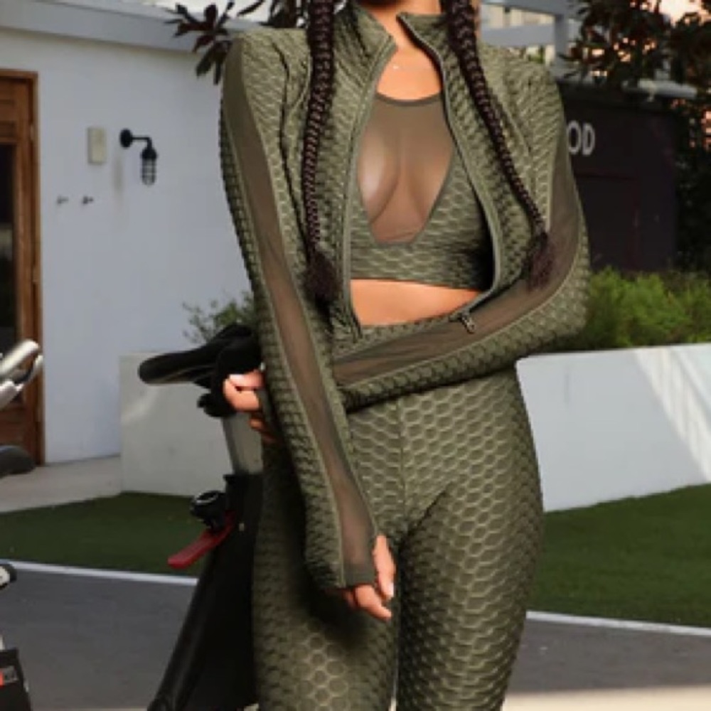 Fashion Nova Black and Red Textured Crop Jackets